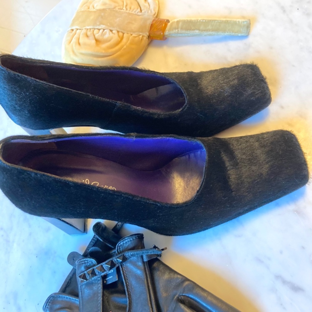 Vintage David Aaron Pony Hair Pumps - size 9 (Vero Cuoio) - Picture 7 of 16